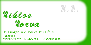 miklos morva business card